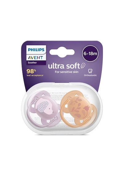 Philips Avent Ultra Soft Yumuşak 2li Emzik 6-18 Ay - Scf091/18