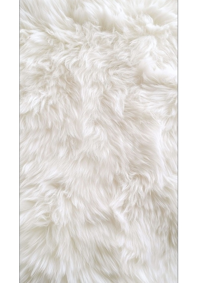 Lüx Kuzu Post Peluş Süet Taban İnce Halı Yumuşak Doku Premium Kalite Beyaz