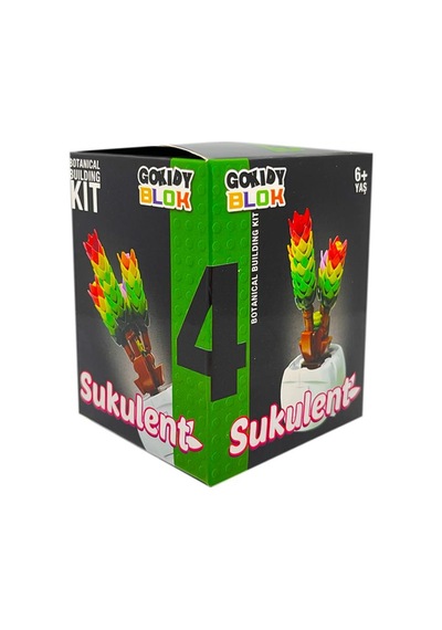 Gokidy Blok Sukulent Bitki Yapım Seti No 4 Oza61531