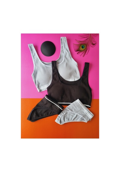 Demirsa Boutique Kaşkorse Kumaş 2'li Siyah Ve Mavi&gri Renk Pedli Sütyen Külot Takım Siyah-mavi&gri Demirsa Boutique Kaşkorse Kumaş 2'li Siyah Ve Mavi&gri Renk Pedli Sütyen Külot Takım Siyah-mavi&gri