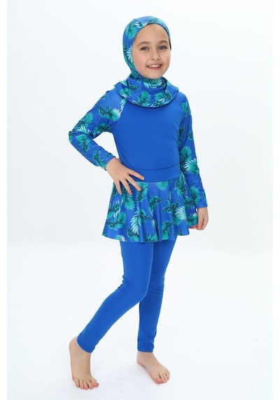 My Kids Wear Üç Parça Kız Çocuk Haşema, Tesettür, Etekli, Kapalı Mayo Lacivert - Çok Renkli My Kids Wear Üç Parça Kız Çocuk Haşema, Tesettür, Etekli, Kapalı Mayo Lacivert - Çok Renkli