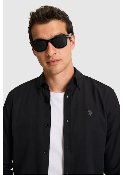 U.s. Polo Assn. Erkek Siyah Gömlek Basic 50324708-vr046
