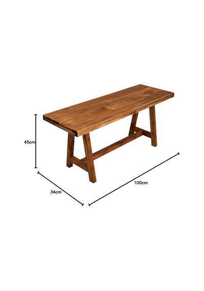 Masif Ahşap Bank Bench 100 Cm