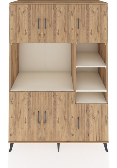 Kronos Dolap 10 Raflı 6 Kapaklı 132x59x195 Çam-çam/aytaşı Çam
