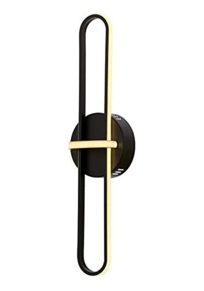 Ap-60264-2bsy Siyah Boyalı Aplik Led Metal Silikon 15x13cm Açık Ahşap