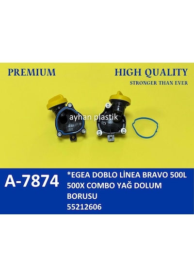 Ayhan A7874 Yağ Dolum Kapağı Sportu Komple Egea-lınea-doblo-bravo-gıulıetta 1.6 Mjet 10 55212606 1 Takım -ıdır