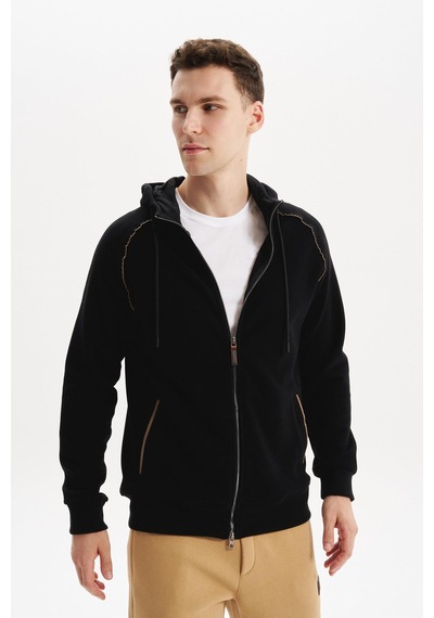AR-MA Arma Erkek Örme Fleto Cepli Kapüşonlu Selanik Sweatshirt Regular Fit, Pamuk Polyester K30324698402 Siyah AR-MA Arma Erkek Örme Fleto Cepli Kapüşonlu Selanik Sweatshirt Regular Fit, Pamuk Polyester K30324698402 Siyah