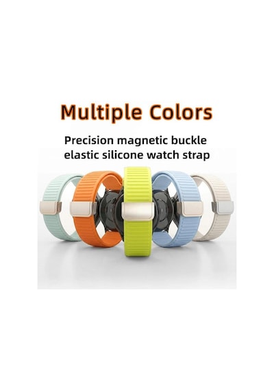 Huawei Watch Gt 6/5/4/3/2 Pro 46mm Ultimate Se Elite Kordon Magnetli Çizgili Ayarlanır Silikon Band Str-85