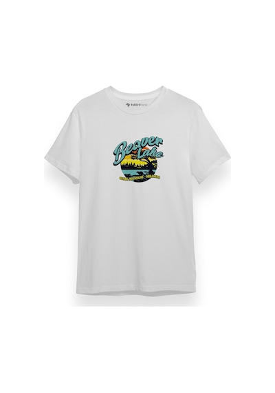 Ozark Beaver Lake Logo Beyaz Kısa Kol Erkek Tshirt 001