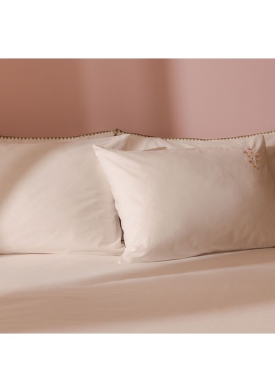 Soft Papatya Nakışlı 2'li Yastık Kılıfı - Beyaz - 50x70 Cm Çok Renkli