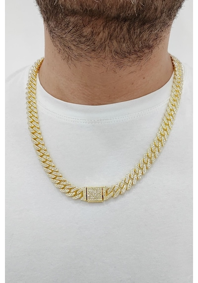 Chavin 12 Mm. Gold Kalın 60 Cm. Taşlı Alloy Erkek Zincir Eu77sr Gold Chavin 12 Mm. Gold Kalın 60 Cm. Taşlı Alloy Erkek Zincir Eu77sr Gold