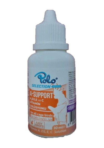 Polo A-Support A D3 E ve C Vitamin Solüsyonu Kuş Multi Vitamini 30 ML