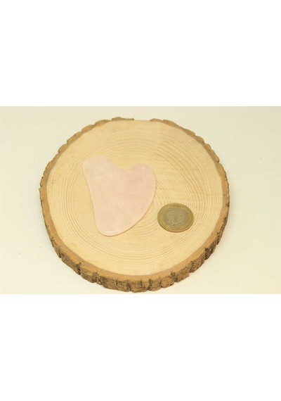 Pembe Kuvars Taşı Gua Sha (Yüz Masaj Taşı)