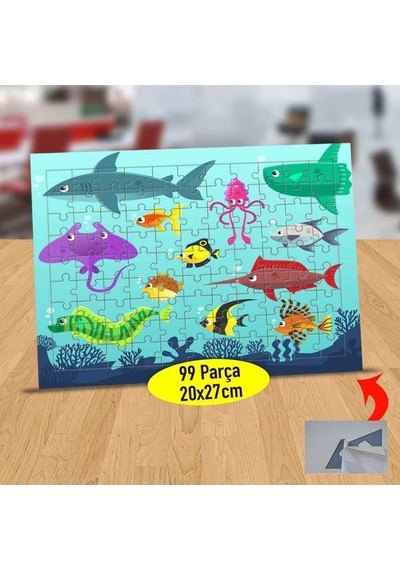 Denizaltı Balık Canlıları 99 Parça Puzzle Yapboz Tablo-796317