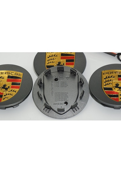 Dk Tuning Porsche Koyu Gri Antresit Jant Göbeği Kapak Seti 76mm