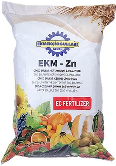 Çinko Sülfat Gübresi (Çinko Sülfat Heptahidrat) Çinko Tuzu- 25 KG
