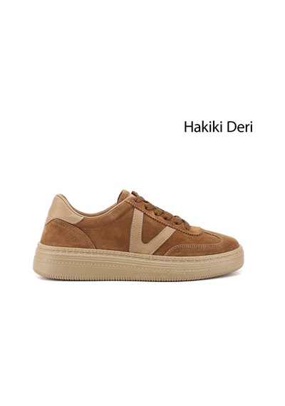 Diğer Kadın Taba Süet Bağcıklı Hakiki Deri Sneaker Dyza85245736
