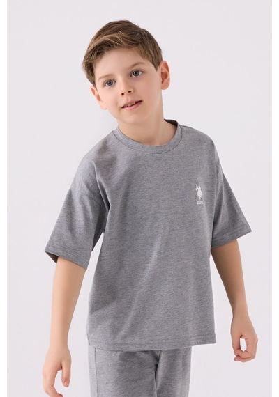 U.S. Polo Assn. Erkek Çocuk Gri Melanj Bermuda Takımı 5274-43647 Gri Melanj U.S. Polo Assn. Erkek Çocuk Gri Melanj Bermuda Takımı 5274-43647 Gri Melanj