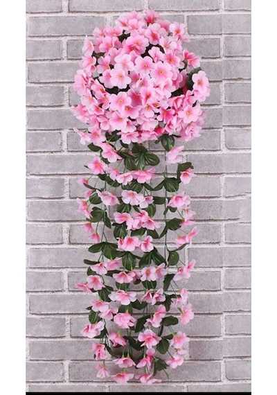Rüzgar Yapay Çiçekçilik Sarkan Menekşe Pembe Pembe