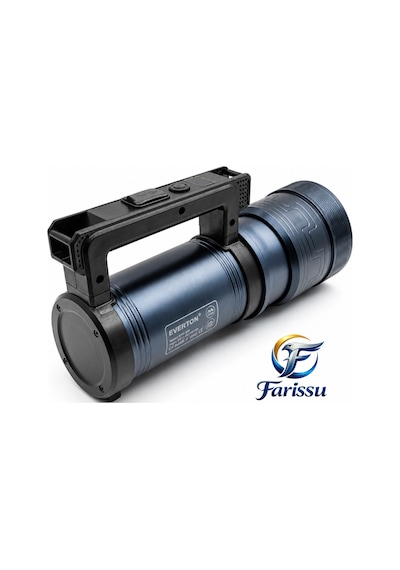 Everton Rt-829 Şarjlı Zoomlu Led El Feneri - 15000 Lümen, 3 Km Menzil, Powerbank Özellikli Mavi