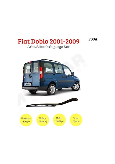 Fiat Doblo Arka Silecek Kolu ve Süpürgesi 2001-2009 Mtm-F00A