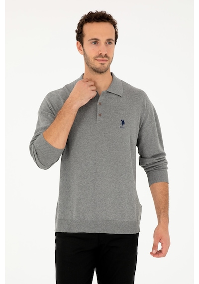 U.s. Polo Assn. Erkek Gri Melanj Kazak /triko 50293506-vr086 Gri Melanj