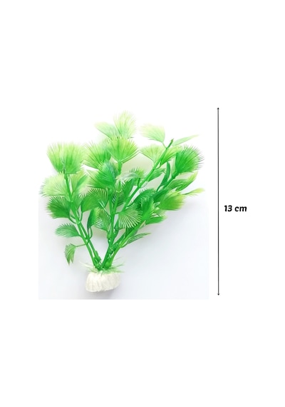 Plastik Süs Yapay Fanus Akvaryum Bitkisi Dekoru 13 Cm - Yeşil