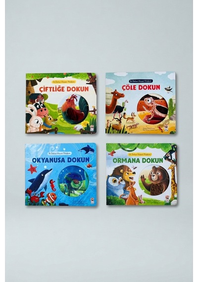 Sincap Kitap Dokun Hisset 4 Kitap Duyusal Gelişim Seti Bebek Hediyelik Seti