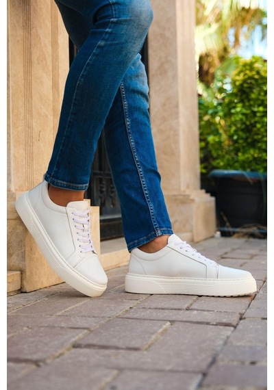 Mubiano Hakiki Deri M3-b Beyaz Erkek Spor Ayakkabı & Sneaker Beyaz