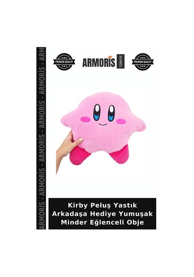 Kirby Peluş Yastık Arkadaşa  Yumuşak Minder Eğlenceli Obje Çok Renkli