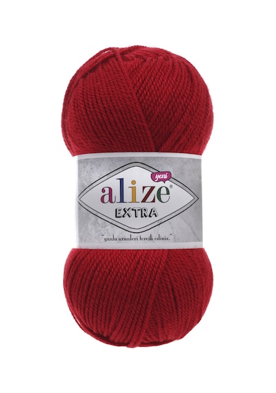 Alize Extra El Örgü İpi (5 Li Paket) - 106-Koyu Kırmızı