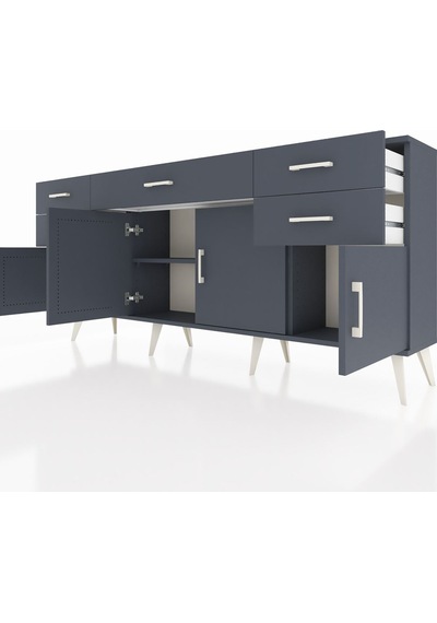 Arges Konsol Tek Raflı 5 Çekmeceli 4 Kapaklı 176x30x83 Antrasit-antrasit/antrasit Antrasit/antrasit Arges Konsol Tek Raflı 5 Çekmeceli 4 Kapaklı 176x30x83 Antrasit-antrasit/antrasit Antrasit/antrasit