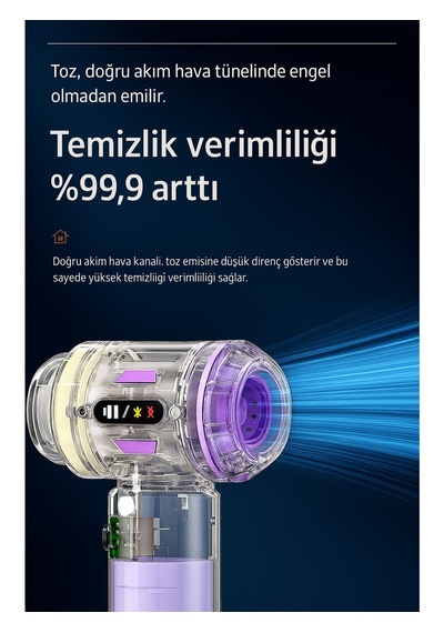 Mini Şarjlı Süpürge Üfleme Özellikli 8 Başlıklı Güçlü Motorlu Araba Ev Klavye Ve Hassas Alan Temizliği Diğer