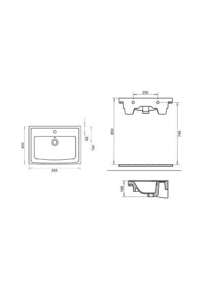 Safir Etejerli Lavabo 65cm Turavit Diğer