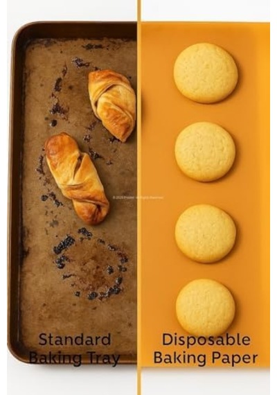 Fırınlanabilir Kendinden Yağlı Pişirme Kağıdı 30x40 Cm Tek Kullanımlık Pratik Fırın Kağıdı 50 Adet