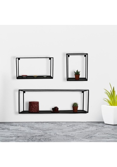 Wessdizayn Metal Duvar Rafı Iskandinav Model 3 ‘Lü Set Wd-12