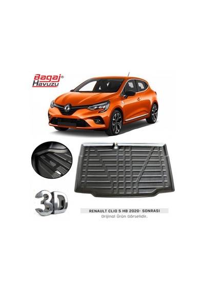 2021 Renault Clio 5 Bagaj Havuzu Tam Uyumlu Kaucuk