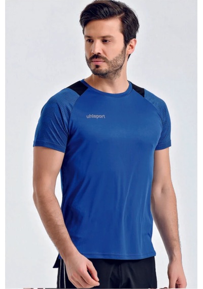 Uhlsport Erkek Lacivert Günlük T-shirt M 3201122 Siyah