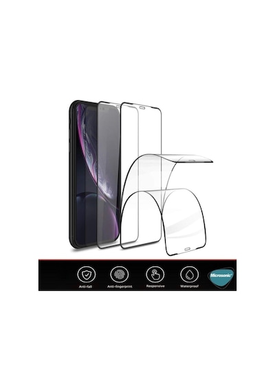 Apple iPhone Uyumlu   11 Pro Max Crystal Seramik Nano Ekran Koruyucu Siyah 2 Adet