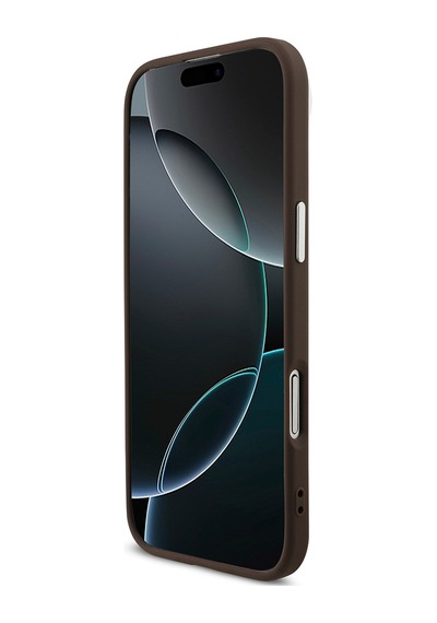 Apple Uyumlu iPhone 17 Air Kılıf Guess Lisanslı M-safe Özellikli 4g Klasik Yazı Logolu Kapak Kahverengi Kahverengi