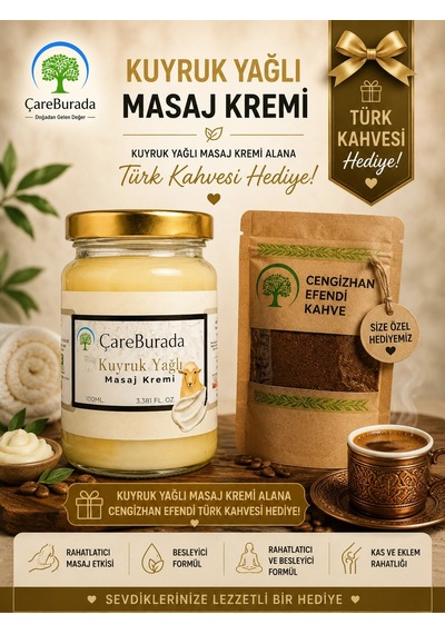 Çareburada Kuyruk Yağlı Krem 100 Ml + Türk Kahvesi Hediye