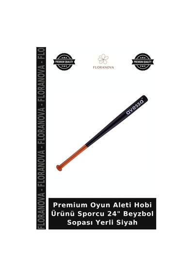 Premium Oyun Aleti Hobi Ürünü Sporcu 24" Beyzbol Sopası Yerli Siyah