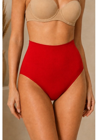 Fit Women Kadın Yüksek Bel Esnek Kırmızı Külot
