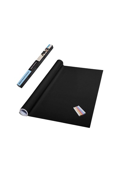 Sticker Rulo Yapışkanlı Siyah Yazı Tahtası 60x100 Cm Çocuk Yazı Yazma Ve Not Tahtası Çok Renkli