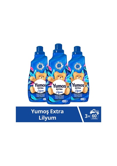 Yumoş Extra Konsantre Çamaşır Yumuşatıcısı Lilyum 1440 Ml 60 Yıkama 3 Adet 3'lü Set