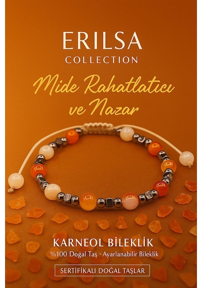 Sertifikalı Mide Rahatlatıcı Ve Nazar  leme Bilekliği Çok Renkli