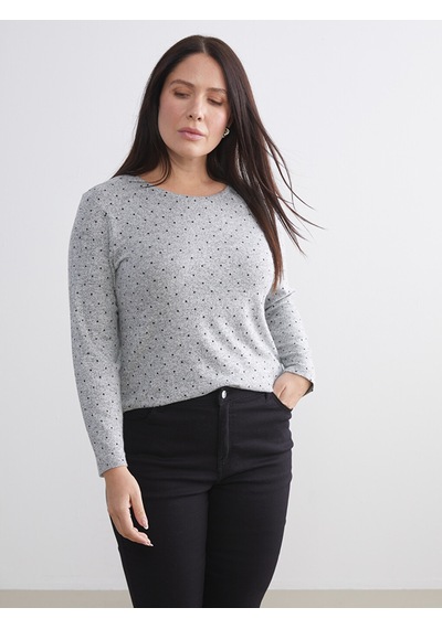 Lcw Everyday Siyah Bisiklet Yaka Puantiyeli Kadın Body