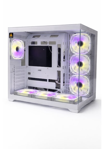 Zeiron 7x12 Fan Rgb Kumandalı Beyaz Akvaryum Gaming Kasa 600w 80+ Bronze