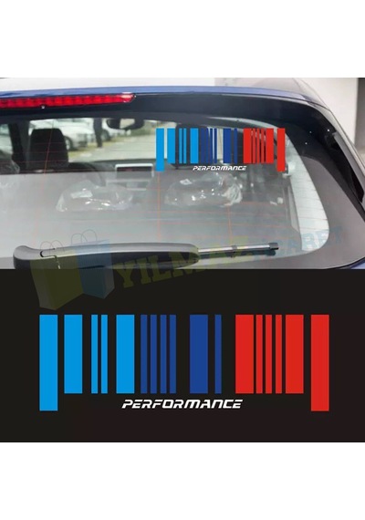 Bmw M Performance Barkod Cam Tampon Oto Sticker Etiket Çıkartma 25 X 8 Cm