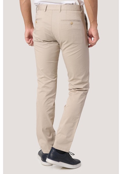 White Stone 2025-k P1046 Zaha Gabardın Keten Pantolon Bej Bej